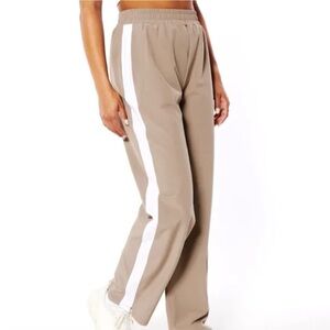 Gilly Hicks Beige Track Pants with White Stripe